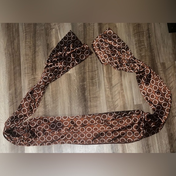 Prana satin brown patterned adjustable yoga mat carrier-fully lined-like new - Picture 4 of 11